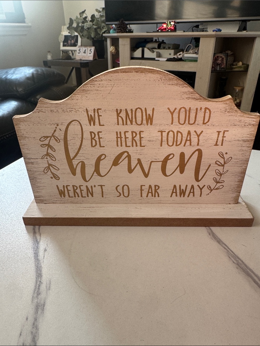 Neutral Wood Remembrance Decorative Sign